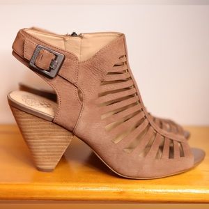 Vince Camuto Eliana Heeled Gladiator Caged Peep Toe Sandal Shoes | Size 8.5M